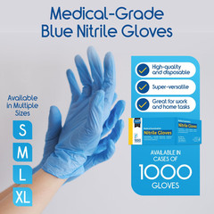 Inspire Nitrile Exam Gloves | The Original Quality Stretch Medium, Blue