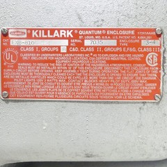 Killark Explosion Proof Enclosure 120VAC to 90VDC Motor Speed Controller, Switch