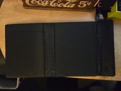 Levenger Full Size Leather Circa Notebook Cover With Magnetic Flap- Phone Pocket