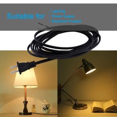 Power Cord Pigtail 18AWG 2 Prong 6FT Flat Shape 2 Wire Power Supply Cord Open…