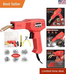 Plastic Welder Kit with Staples Car Bumper Repair Hot Stapler Gun Repair Tool