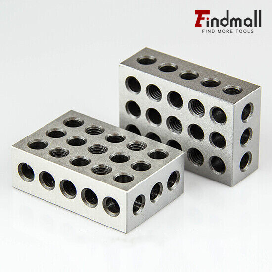 1 Matched Pair 2-4-6 Blocks 23 Holes .0002″ Machinist Precision 246 Jig 2 4 6
