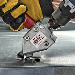 TS1 Turboshear Sheet Metal Cutting Drill Attachment – 20 Gauge Galvanized Steel,