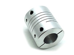 US Stock 6.35×12.7mm 1/4″x1/2″ Flexible Shaft Coupling Rigid Coupler D25mm L30mm