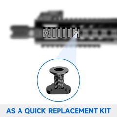 24 PCS Mlok Screws and Nuts Replacement Sets, M-Lok Rail Mount Screws & T-Nuts A