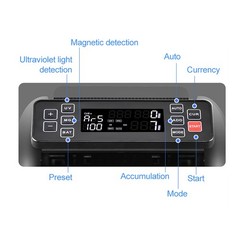 Money Counter Machine Bill Value Cash Counting For USD/EUR/GBP/Franc/BRP/RUB