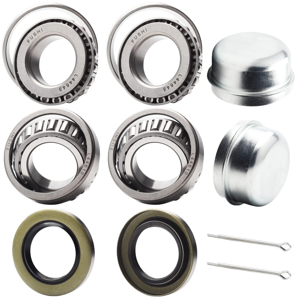 2 Set Fits for 1” Axles Trailer Wheel Hub Bearings Kit, L44643/L44610,1.000″ ID