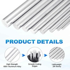 10 PCS 6061 Aluminum Rod 9/64 Inch 3.5mm Dia 14 Inch 356mm Long Solid Lathe