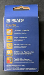 Brady M21-250-595-WT Label Cartridge Tape 139744 Black on White Vinyl BMP21 NEW