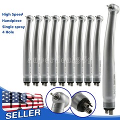10*SANDENT Dental High Speed Turbine Handpiece Push Button Standard Head 4 Hole