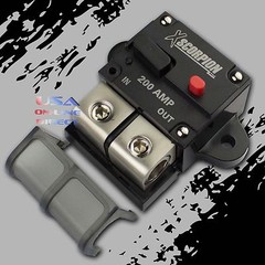 200A Amp Manual Reset Inline Circuit Breaker Platinum Terminal Block Marine Auto
