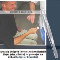 Dissecting Thumb Tissue Forceps 6″ 1×2 teeth Surgical Anatomic Tweezers Straight