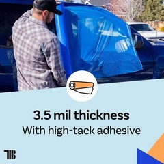 Crash/Collision Wrap, 36 Inch X 200 Feet, Blue Collision Wrap for Damaged Vehicl