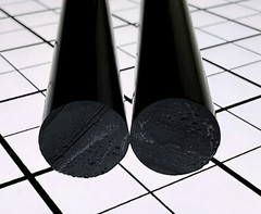 2 PC BLACK OPAQUE 5/8” DIAMETER 13” INCH LONG ACRYLIC PLEXIGLASS COLOR ROD CLEAR