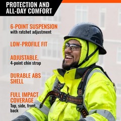 APEX Safety Helmets Type 2 Class C Safety Hard Hat Full Brim Vented