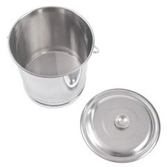 Stainless Steel Milk Pail Bucket with Lid Handle 8.5 Qt Milk Pail Stainless