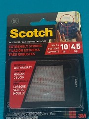 2 Packs Scotch Fastener 3M Indoor Outdoor Heavy Duty Hook & Loop Stick On 8 pcs