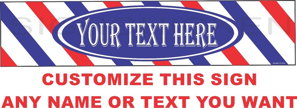 BARBER SHOP SIGN w/ CUSTOM NAME OR MESSAGE – barber shop, barber, aluminum sign