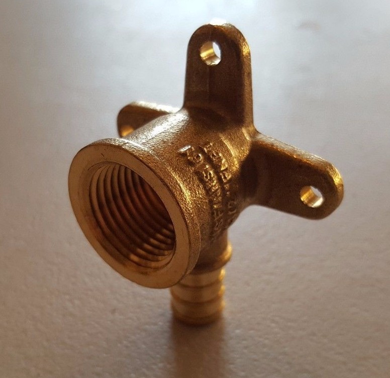 2) 1/2″ PEX X 1/2″ FEMALE NPT THREADED DROP EAR ELBOW CRIMP FITTINGS LEAD FREE