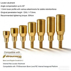 Titanium Overdenture Locator Abutment Dental abutment for All Implant System