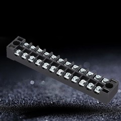 5Pcs Dual Row 12 Positions Screw Terminal Electric Barrier Strip Block 15A 600V