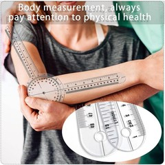12 inch Transparent Orthopedic Angle Ruler Plastic Goniometer, 360 Degree Clear