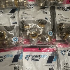 32 Sharkbite Max Push To Connect 1/2” End Stop New Sealed (384)