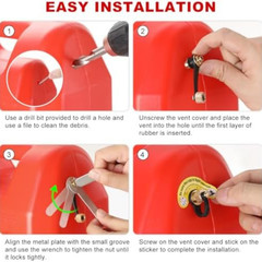 Magicfour Fuel Gas Can Vent Caps, 3 Pack Fuel Gas Tank Vent Caps Gas Can Replace