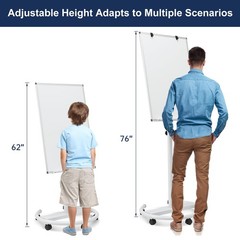 TSJ OFFICE Mobile Whiteboard Standing – 36 X 24 Inches Magnetic Dry Erase Eas…