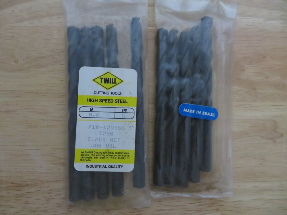 5 pcs TWILL DOALL 8.8mm 8.8 Metric M8.8 Jobber Length HSS Drills BRAZIL