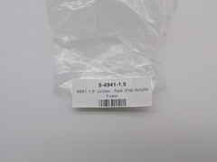 3M 4941 1.5″ VHB Acrylic Foam Discs Double Sided Tape Gray 0.048″ T Pack of 5
