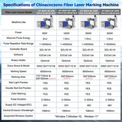 100W Auto Focus JPT M7 Mopa Fiber Laser Marking Machine Engraver Maker Ezcad2 US