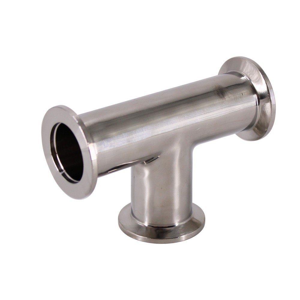 HFS(R) KF25 (NW25) Tee 3-Way Vacuum Fitting, Flange Tee, Stainless Steel 304