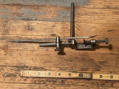 The L.S. Starret Co. Pat 2.371.451 Vintage Machinist Clamp Dial Indicator Rest