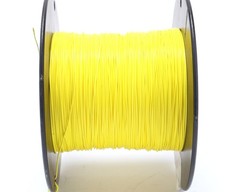 24AWG Solid Conductor Silver Plated Copper, PTFE Insulated Wire, Yellow, 100ft