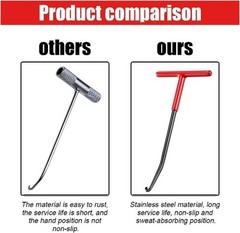 Exhaust Spring Hook, T Shaped Handle Exhaust Spring Hooks, Rubber C Size: 2PCS