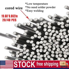 Aluminum Welding Rod Low Temp Flux-Cored Repair Alloy Fix Easy Brazing 20/40PCS