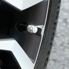 Bling Valve Stem Caps, 4 Pack Crystal Rhinestone Car Tire Valve Covers, White