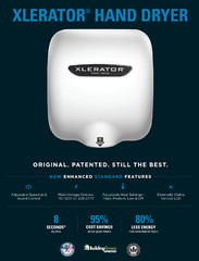 Excel XLERATOR XL-SB Brushed Stainless Steel Hand Dryer Commercial High-Speed