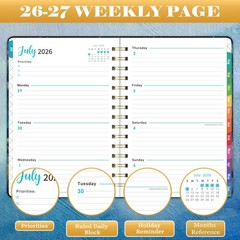 2026-2027 Planner – 8.4″x 6.3″ Planner Weekly and Monthly 2026-2027, from JUL…