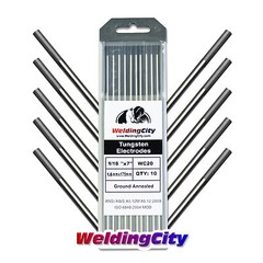 WeldingCity® 10-pk TIG Welding Tungsten Electrode 2% Ceriated (Gray) 1/16″x7″ US
