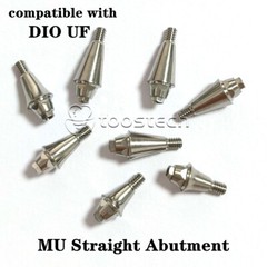 MU straight abutment 0 degree made from grade 5 Eli ti fit to DIO UF II New line