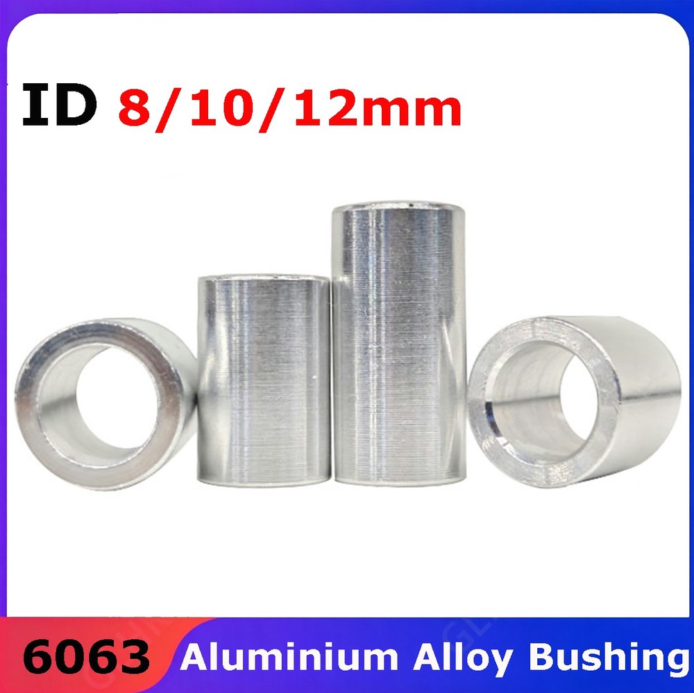 ID 8/10/12mm Aluminium Alloy Bushing Round Unthreaded Standoff Spacers Washer