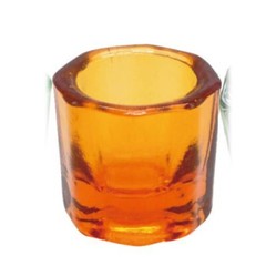10pcs Orange Glass Dappen Dish-Aceton Acrylic Liquid Powder Container Nail Art