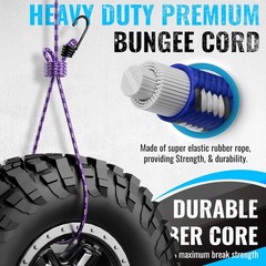 Assorted Lengths Heavy-Duty Bungee Cords – 20 Pcs for All Your Securing Needs