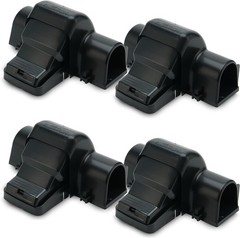 Rat Traps Indoor and Outdoor – 4 Pack Dual-Entry Large of 4, Black