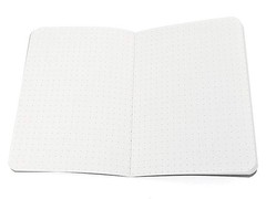 A6 Size Dot Grid Blank Book Retro Brown Cover for Journaling and Planning
