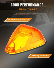 5PCS Amber Cab Roof Marker Light Assembly for Ford F-250 F-350 F-450 1999-2016