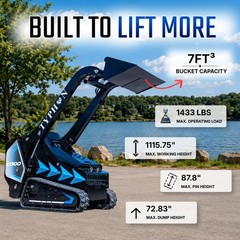 New TYPHON STOMP Kubota D1105 25HP Mini Skid Steer Loader w 1 Attachment Option