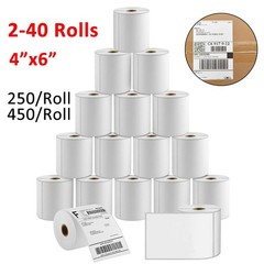 4×6 Direct Thermal Shipping Labels 250/450 per Roll For Zebra Eltron ZP450LP2844